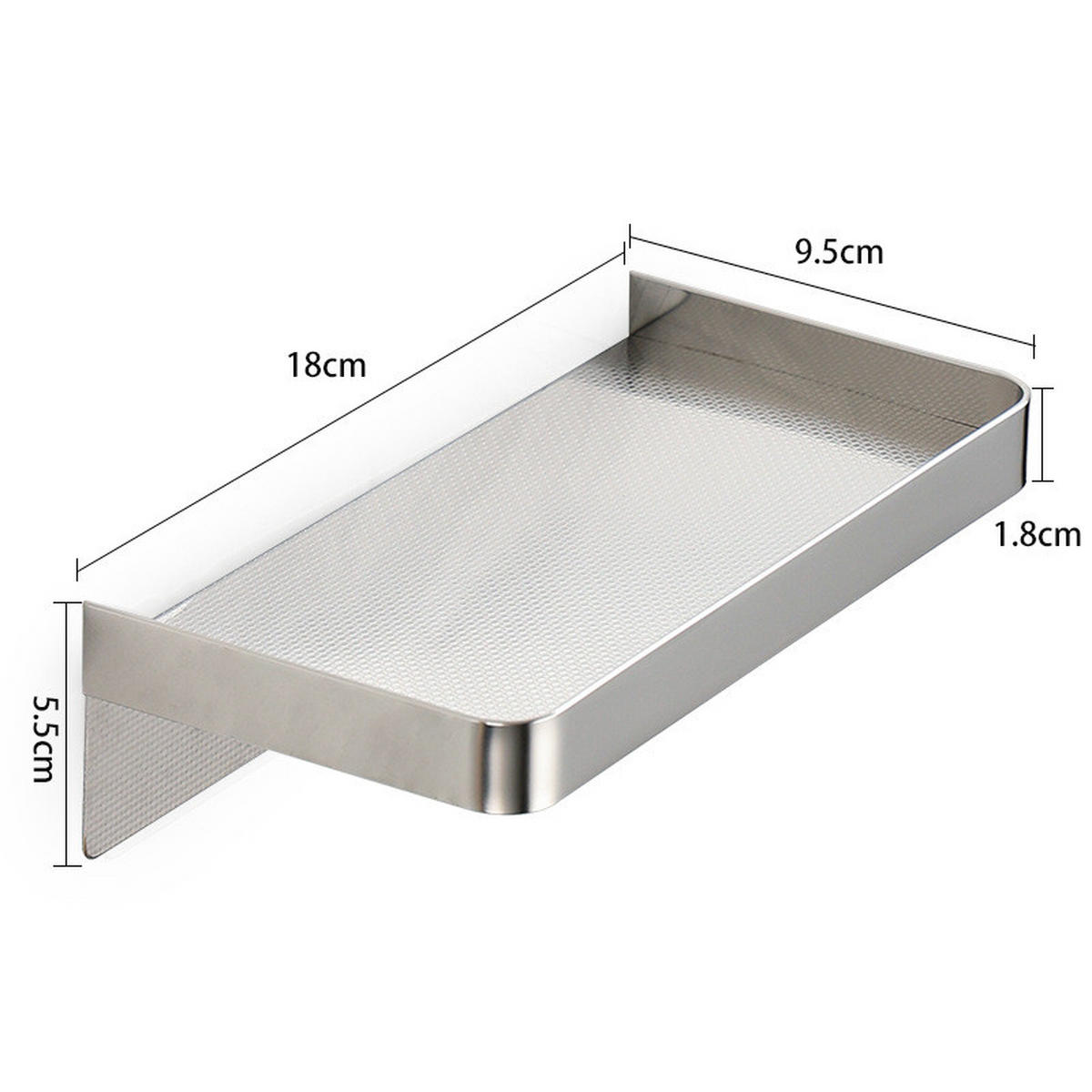 BADEWANNENABLAGE – 18 x 9,5 x 5,5 cm – Silber - Silberfarben, Metall (19/6/11cm)