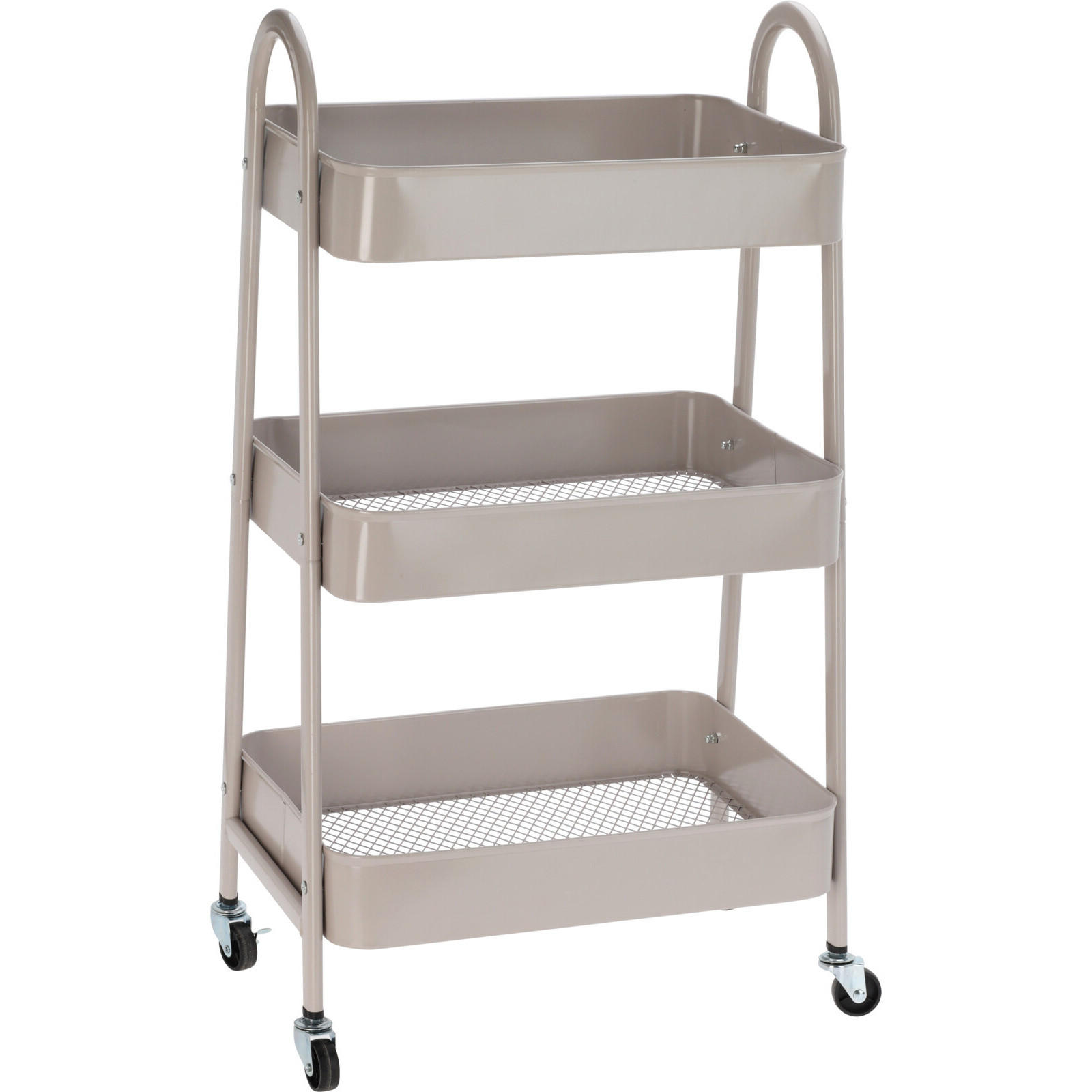 SERVIERWAGEN Basic Beige 32/9/45 cm Metall - Grau, Metall (32/79.5/9cm) - Storage solutions