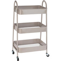 KÜCHENREGAL Basic Beige 32/9/45 cm Metall - Grau, Metall (32/79.5/9cm) - Storage solutions