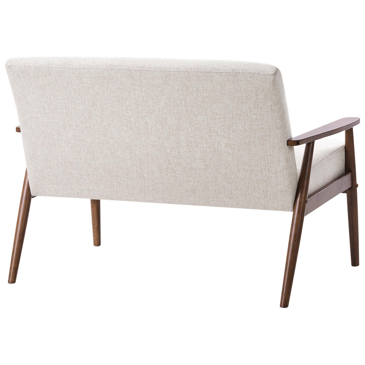 POHOVKA 2-místná Látka Tmavě hnědá/Šedá Esrum - tmavě hnědá, textil (111/79/72cm) - Beliani