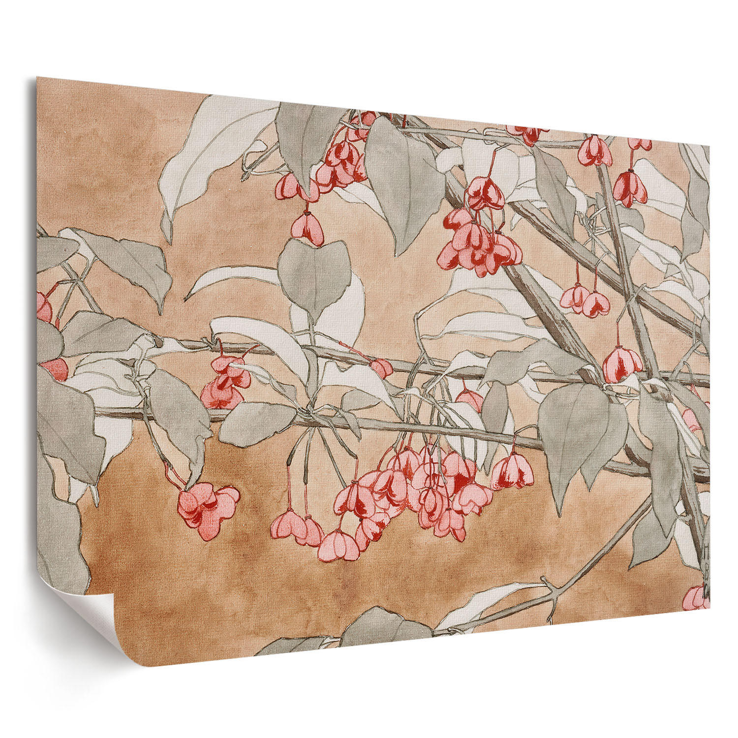 POSTER - 29x21 cm (A4) - Hannah Borger Overbeck - Brennender Busch - Beige, Textil (29.7/21/0.1cm) - TULUP