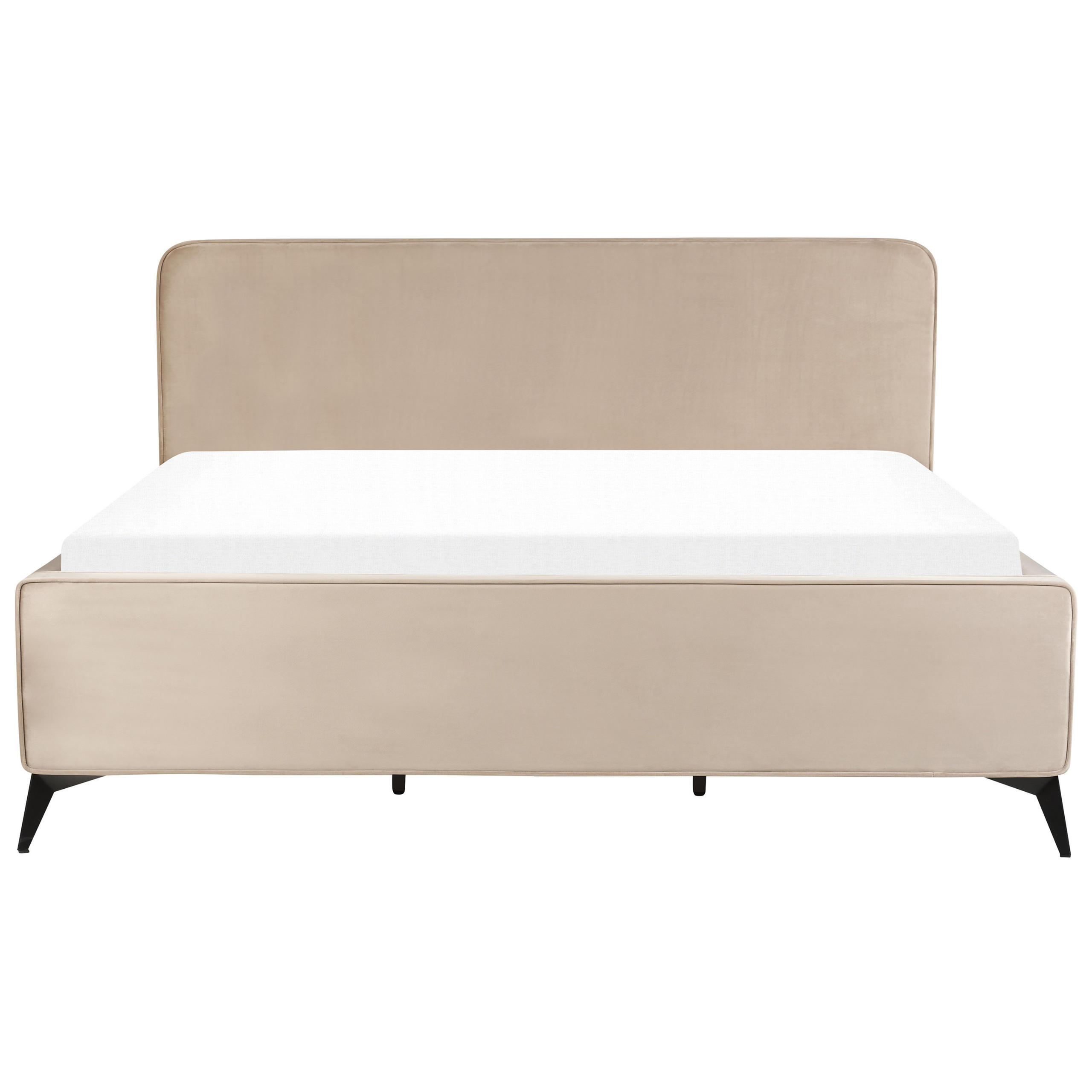 POLSTERBETT mit Lattenrost 180x200 cm Beige Valognes - Taupe, Textil (180/200cm) - Beliani