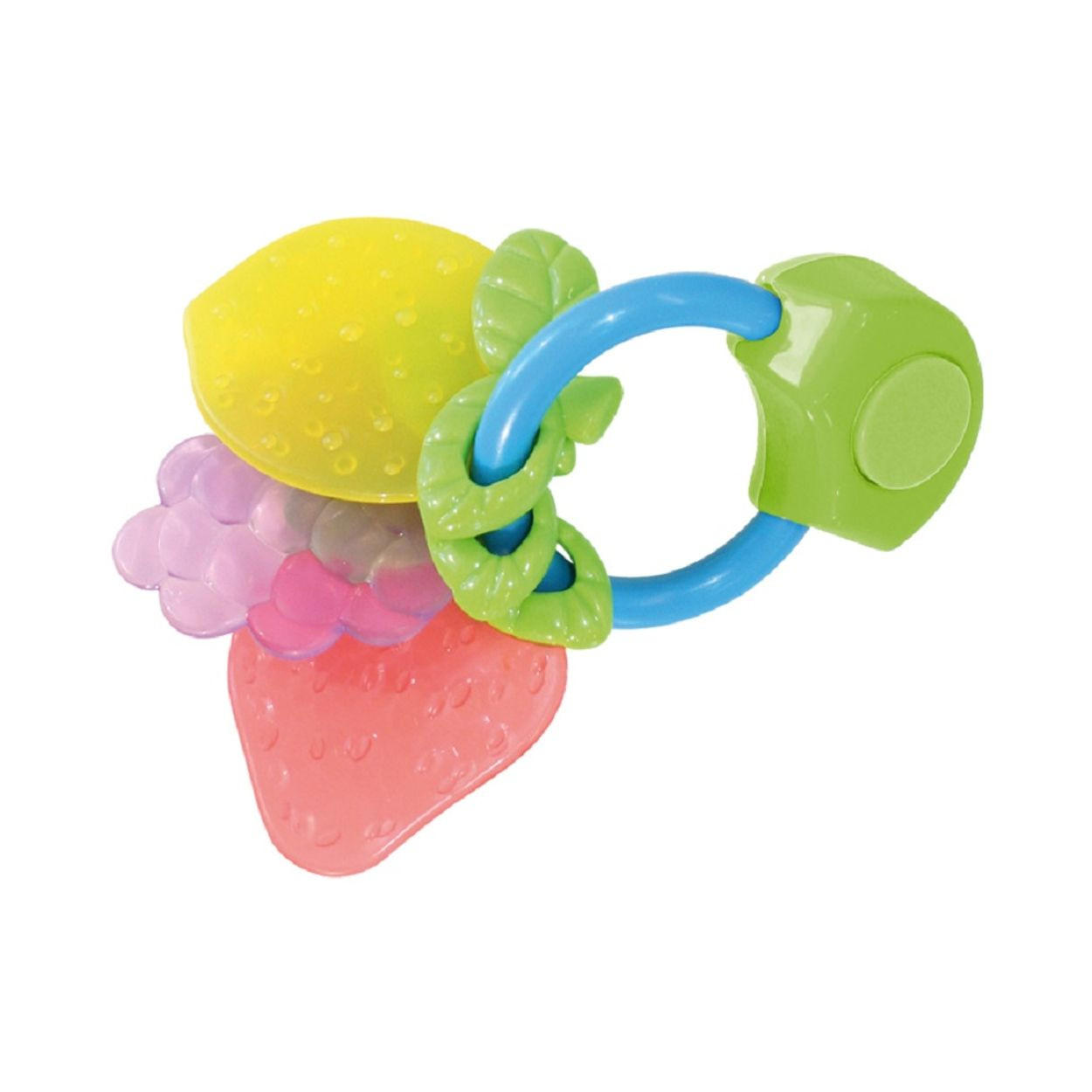 BEISSRING Früchte grün mit Musikfuntion, Greifling, Babyrassel, ab Geburt - Grün, Kunststoff (8/15cm) - Lorelli