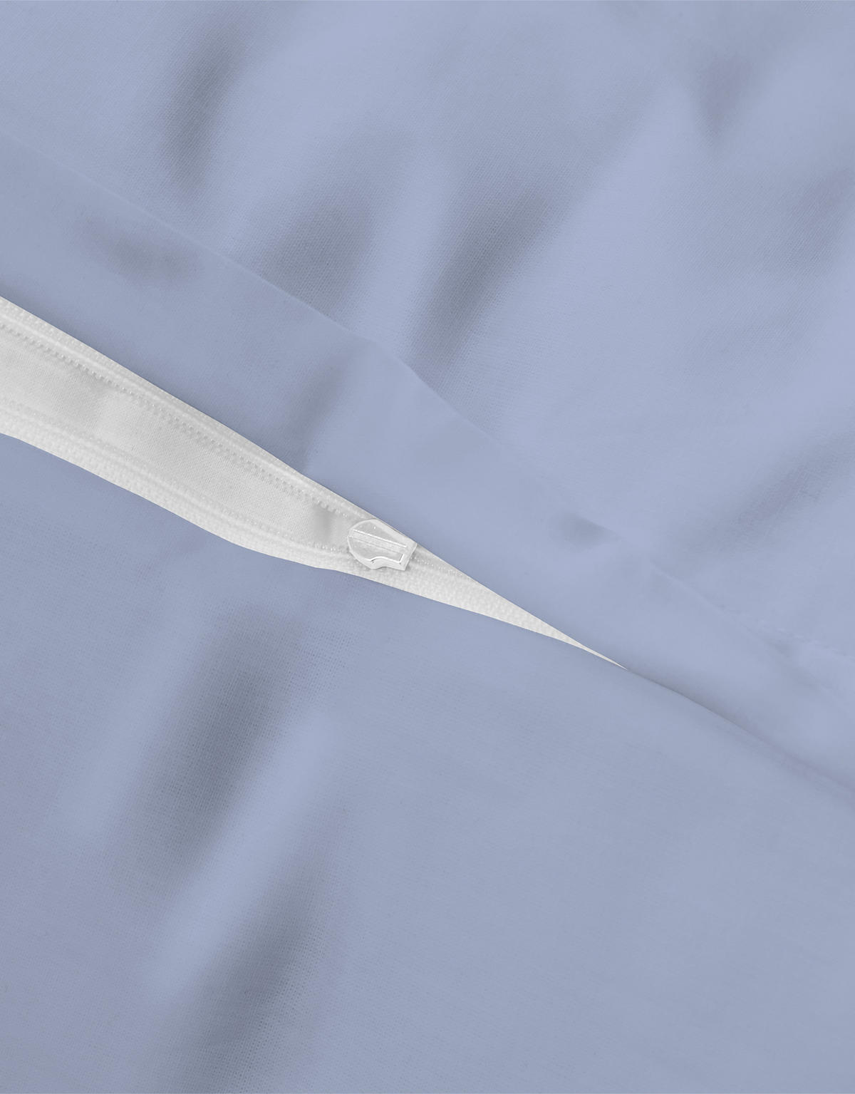 BETTWÄSCHE-GARNITUR Tencel UNI eisblau, 155x200 cm + 80x80 cm - Hellblau, Textil (155/200cm) - biberna