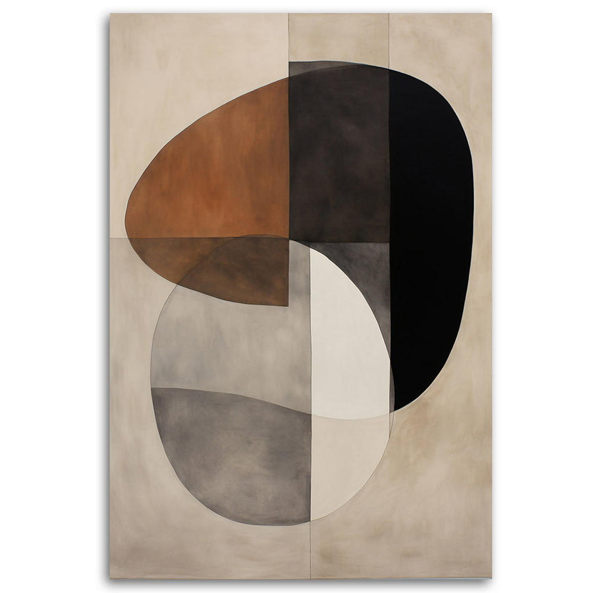 KUNSTDRUCK Beige 60/90 cm - Beige, Textil (60/90cm) - KUNSTLOFT