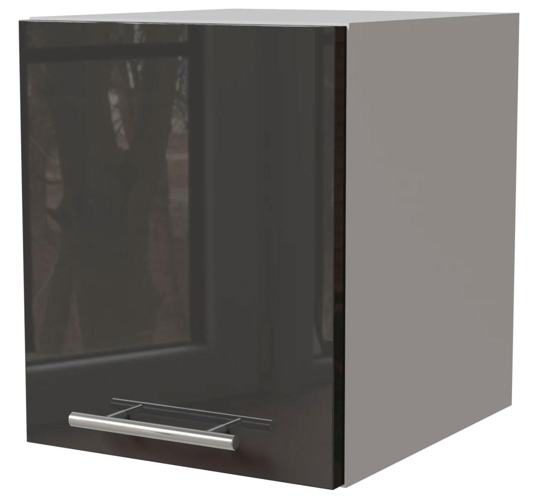 KLAPPHÄNGESCHRANK Essen W4B/30 Graphit Hochglanz / Weiß Matt 30 / 32,5 / 36cm - Graphitfarben/Weiß, Holz/Holzwerkstoff (30/32.5/36cm) - Feldmann-Wohnen