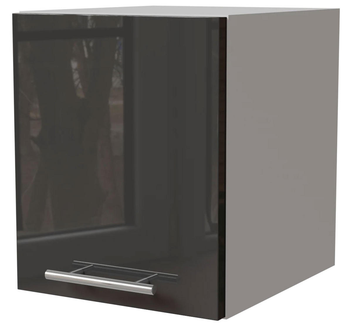 KLAPPHÄNGESCHRANK Essen W4B/30 Graphit Hochglanz / Weiß Matt 30 / 32,5 / 36cm - Graphitfarben/Weiß, Holz/Holzwerkstoff (30/32.5/36cm) - Feldmann-Wohnen