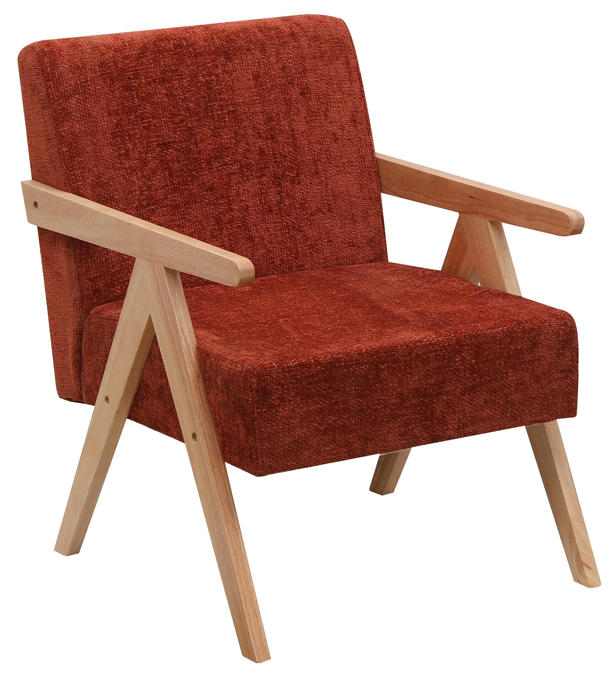SESSEL Holz Terrakotta - Rot, Holz (64/80/60cm) - Nordlys
