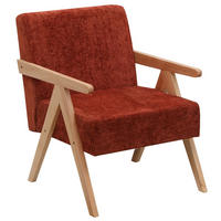 SESSEL Holz Terrakotta - Rot, Holz (64/80/60cm) - Nordlys