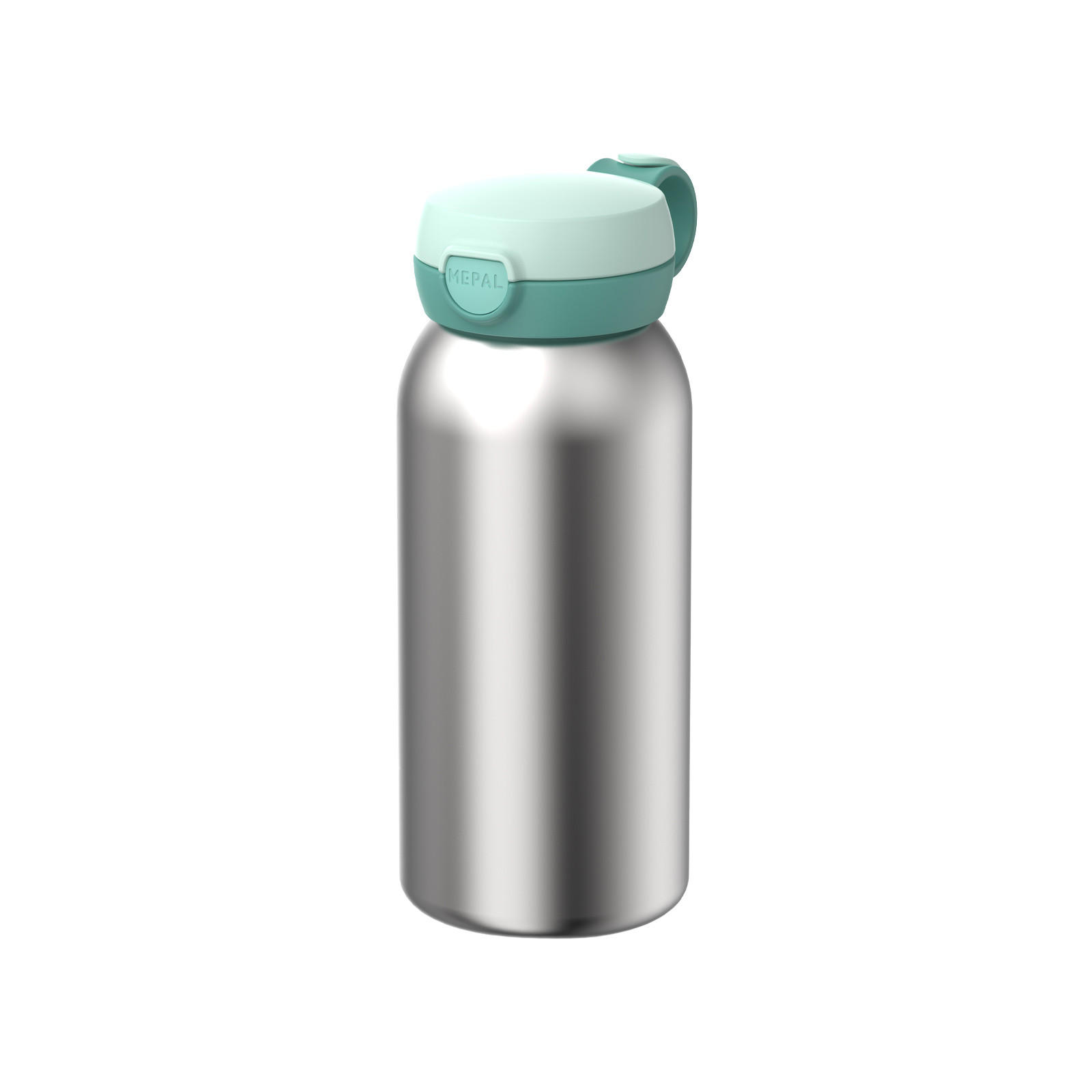 EDELSTAHL-TRINKFLASCHE MIT KLAPPDECKEL Campus Cool Mint 600 ml - Mintgrün, Kunststoff/Metall (0.6L) - Mepal