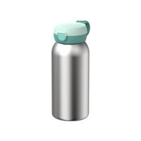 EDELSTAHL-TRINKFLASCHE MIT KLAPPDECKEL Campus Cool Mint 600 ml - Mintgrün, Kunststoff/Metall (0.6L) - Mepal