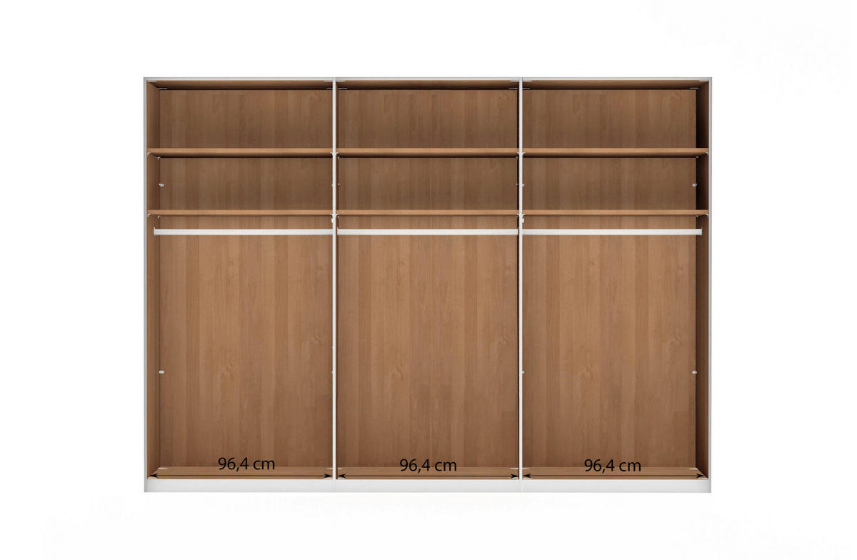 JUGENDZIMMER Norderney in Weiß mit Viking Oak 7 teilig Kinderzimmer Komplett Set mit begehbarem Kleiderschrank - Weiß, Holzwerkstoff (80/200/120cm)