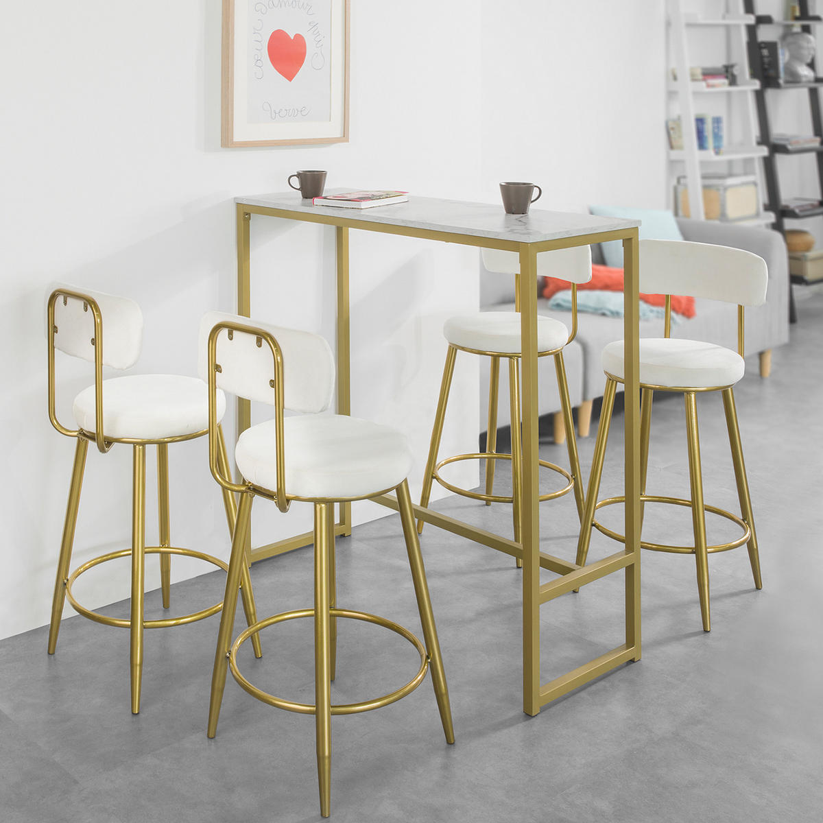 BARTISCH Goldfarben - Goldfarben, Holzwerkstoff (100/106/40cm) - SoBuy