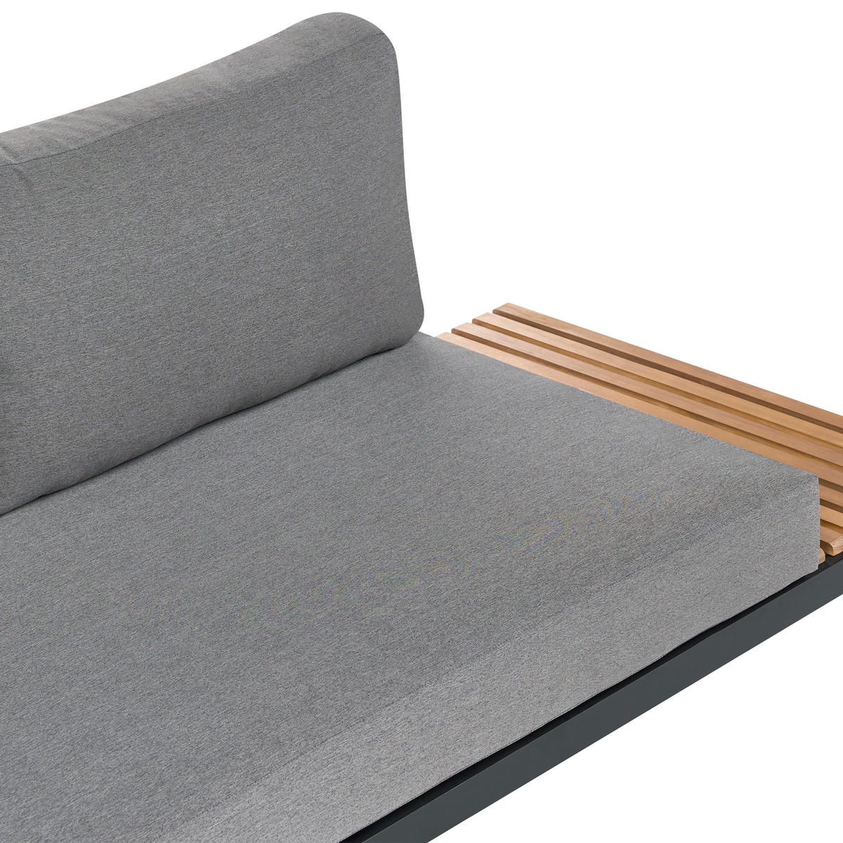 GARTENSOFA 2-Sitzer Akazienholz Dunkelgrau Fivizzano - Dunkelgrau/Braun, Holz (195/78/73cm) - Beliani