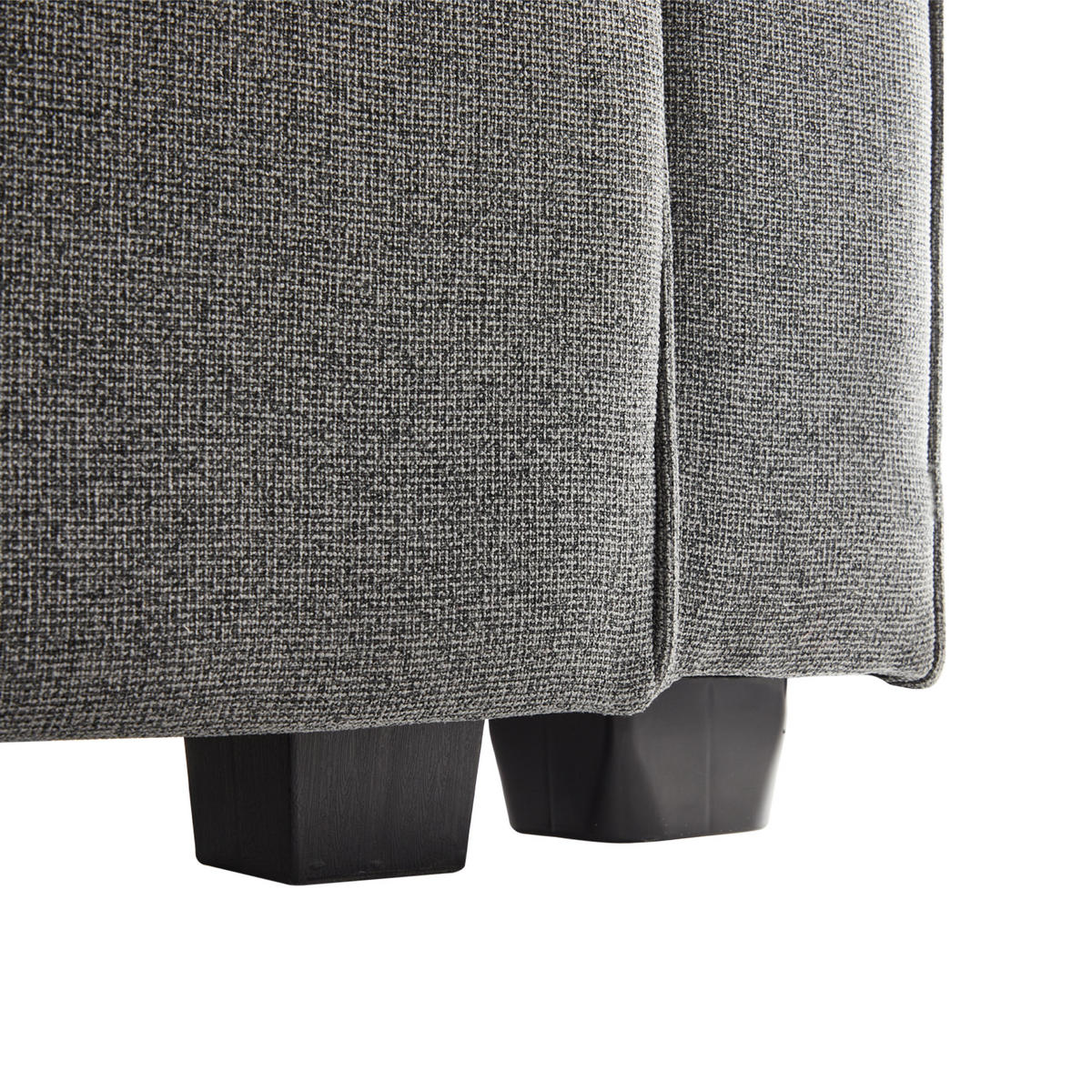 4-SITZER-SOFA Mit Leinenarmlehnen Und 4 Kissen Grau 264/83/87 cm - Grau, Holzwerkstoff/Metall (83/87/264cm) - Urban Meuble