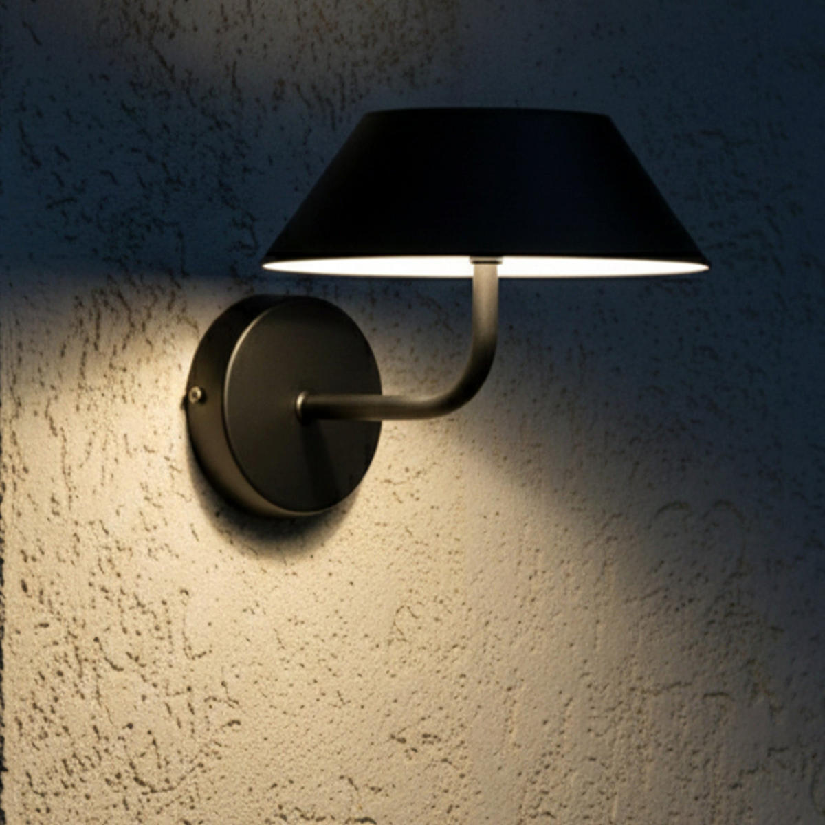 NERIO 100LM Solar-Wandleuchte - Schwarz, Kunststoff (24/20/19cm) - Lumisky