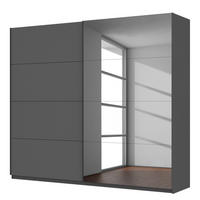 SCHWEBETÜRENSCHRANK - Graphitfarben, Glas/Holzwerkstoff (270/236/68cm) - home24