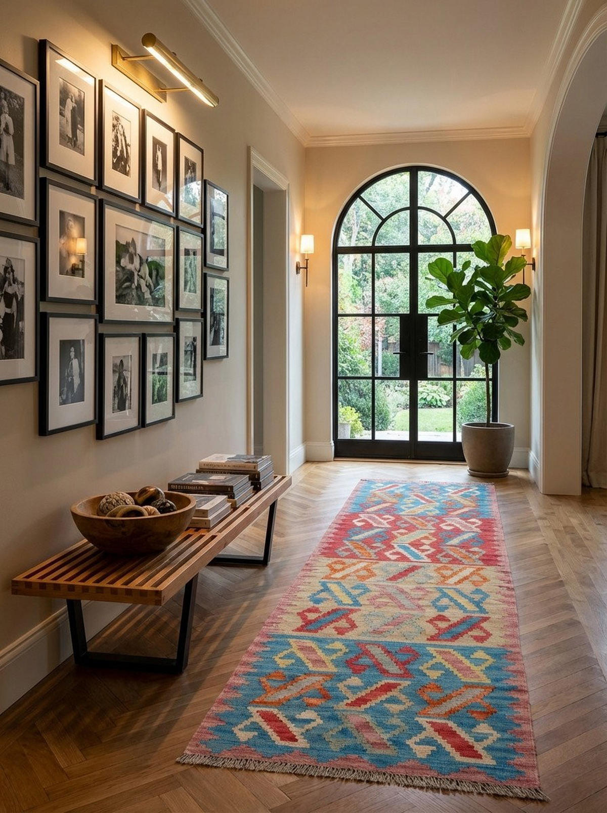 HANDWEBTEPPICH Kelim Gashgai Mehrfarbig 205/60 cm Schurwolle - Multicolor, Textil (60/205cm) - Looma