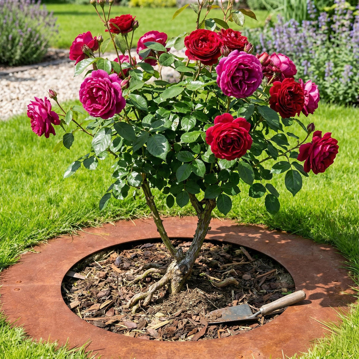 TRÄDRING rostbrun cortenstål 80 cm - Kopparfärgad, Metall (80/0.3/80cm) - Relaxdays