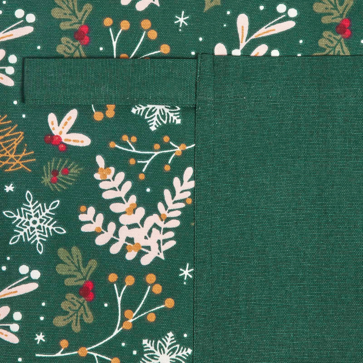 WEIHNACHTSSCHÜRZE Weihnachtswald, 100% Baumwolle - Grün, Textil (80/85cm) - Homescapes