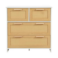 KOMMODE Natur und Weiß 80/38/80 cm - Naturfarben, Holzwerkstoff (80/38/80cm) - PANGIVO