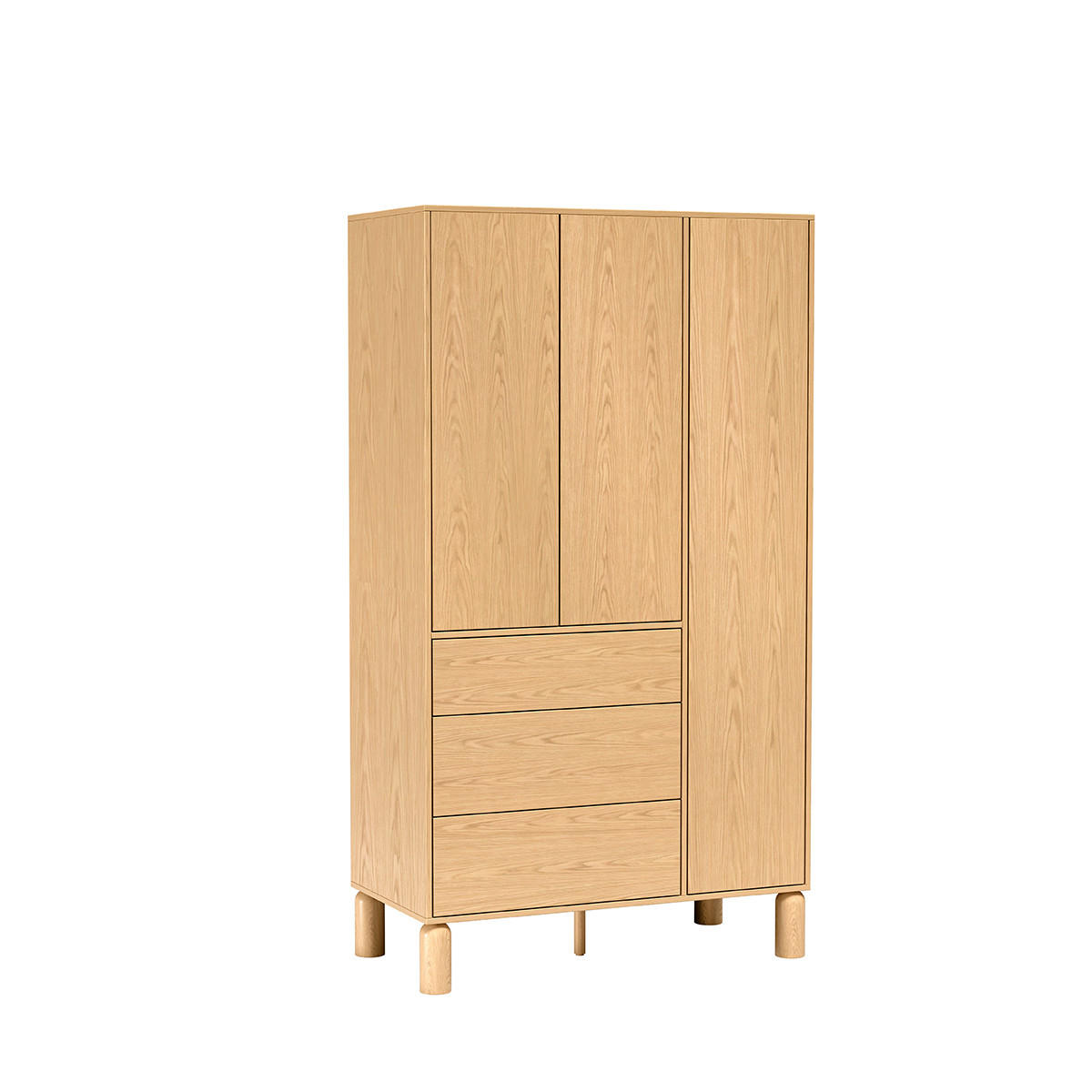 KLEIDERSCHRANK Sanden SN-9 Eichefarben - Eichefarben, Holzwerkstoff (110/197/55cm)