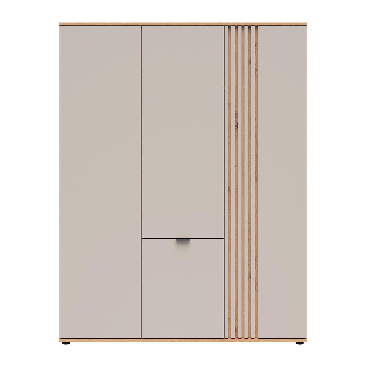 SCHRANK 4 Türen Ezra Kaschmir - Beige, Holzwerkstoff (150.5/195.5/56cm) - Petits-meubles