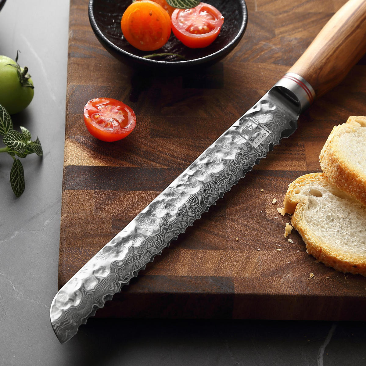 BROTMESSER 20 cm - Braun, Holz/Metall (34cm) - Zayiko