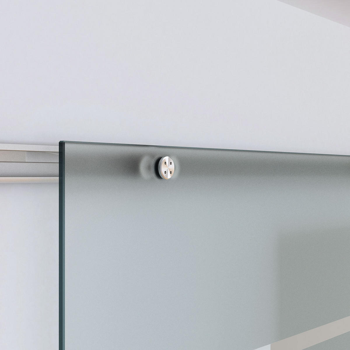 GLASSCHIEBETÜR Aluminium Sicherheitsglas Transparent - Transparent/Silberfarben, Glas/Metall (0.8/205/90cm) - HOMCOM