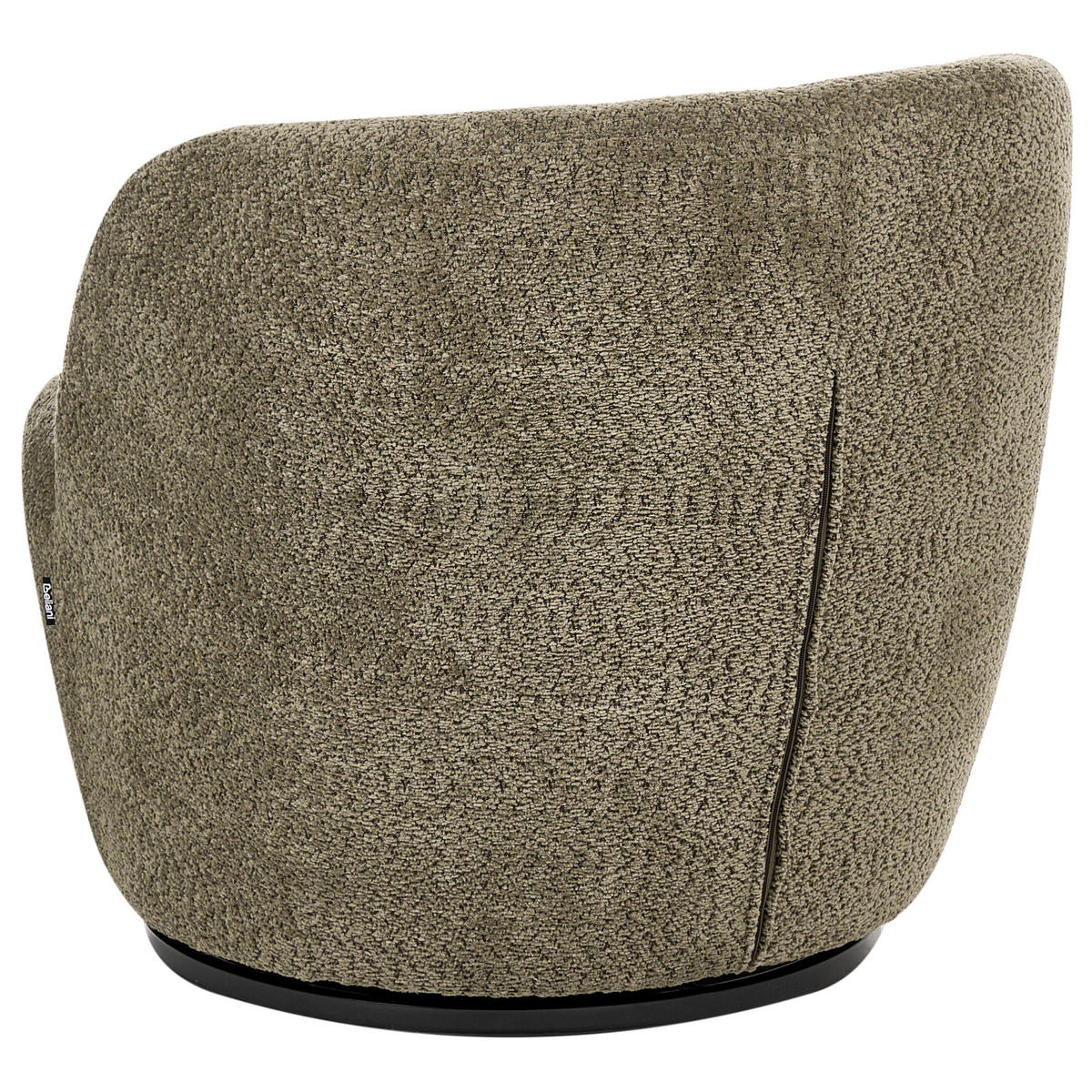 DREHSESSEL Chenillegewebe Dunkelgrün Kuolpa - Grün, Textil (67/69/75cm) - Beliani