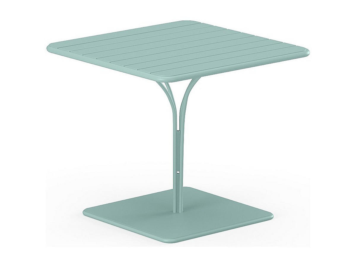 GARTENTISCH - L. 80 cm - Metall - Mandelgrün - MIRMANDE von MYLIA - Grün, Metall (80/80/75cm) - Vente-Unique