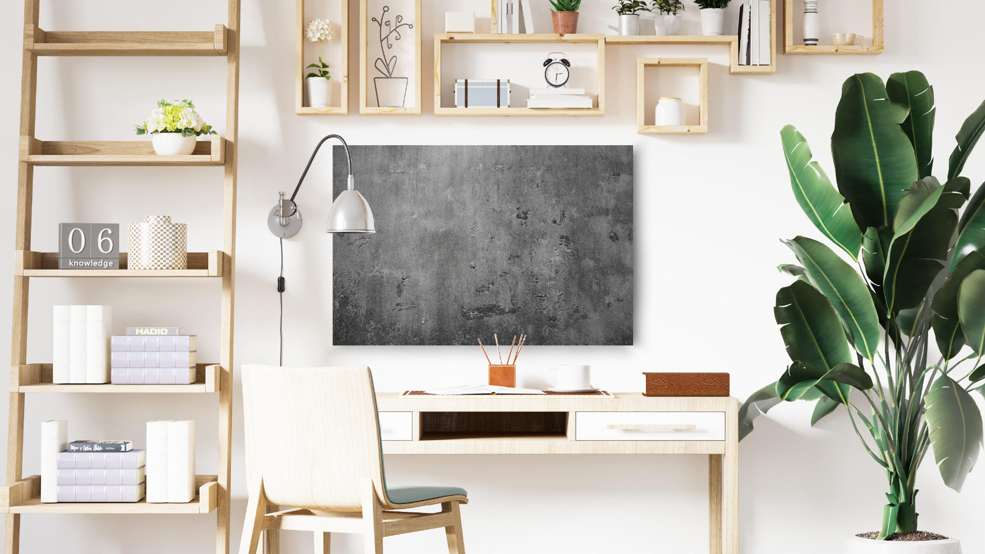 METALBOARD BETONMAUER 60x40cm + Zubehör-Set - Grau, Metall (60/40/1.8cm) - ALLboards