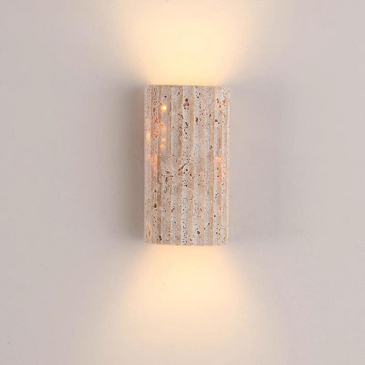 WANDLEUCHTE, 16,5 × 9 cm - Braun, Stein (9/9/16.5cm) - Weltevree