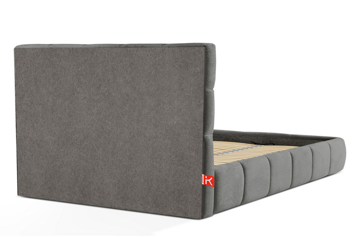 POLSTERBETT ALTOS Bouclé, dunkelgrau - Dunkelgrau, Holz/Holzwerkstoff (180/200cm) - KONSIMO®