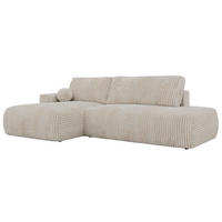 ROHOVÁ SEDAČKA TAREN L Béžová Manšestr - ľavá strana - čierna/béžová, textil/plast (170/292cm) - MKS