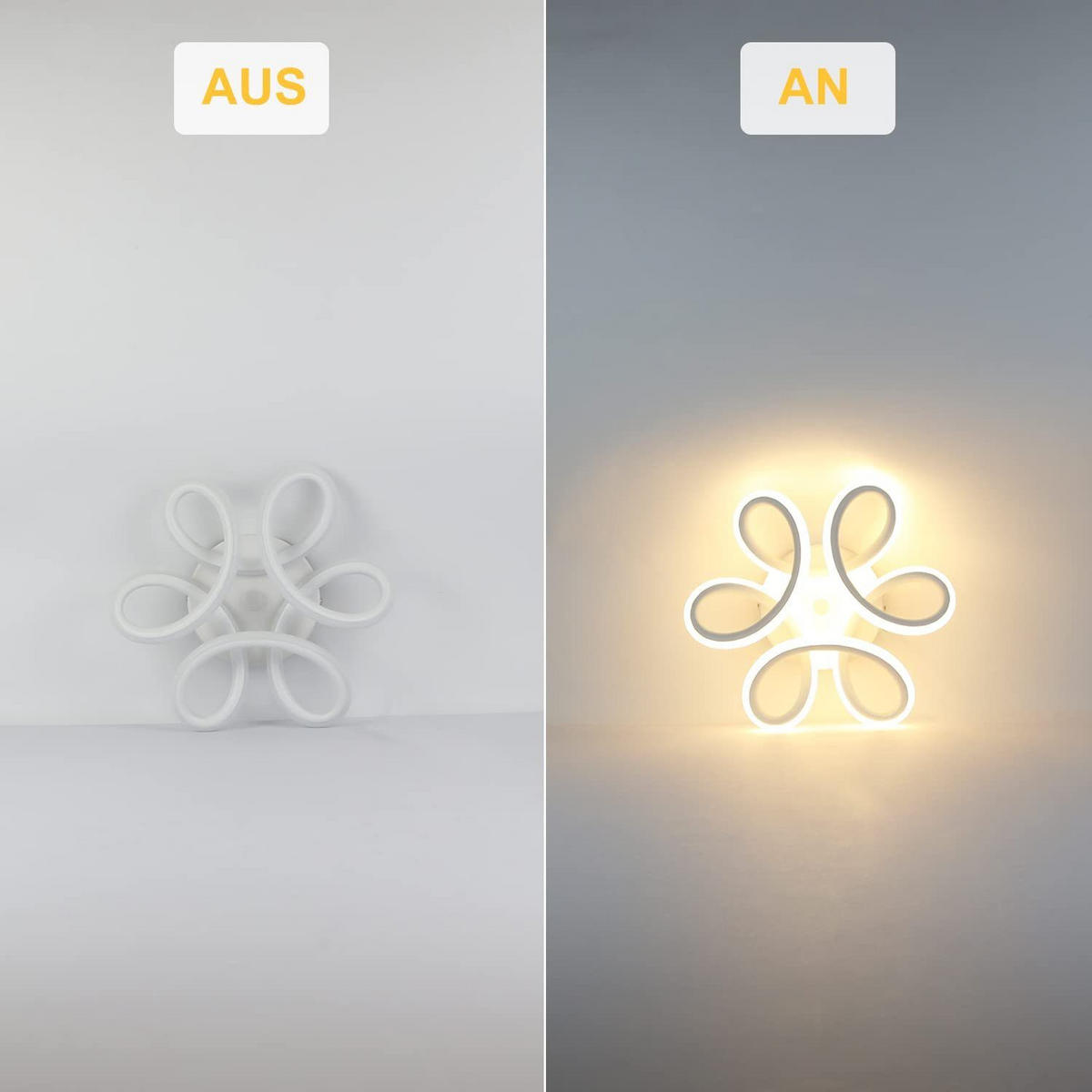 LED-DECKENLEUCHTE Naxis 26/26/9 cm - Weiß, Metall (26/26/9cm) - Nettlife