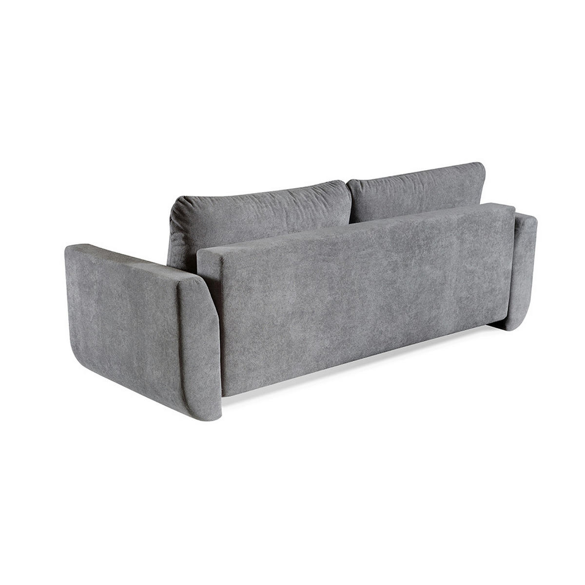 SOFA Delta Dunkelgrau, mit Schlaffunktion - Grau, Holzwerkstoff (245/93/118cm) - Bettso