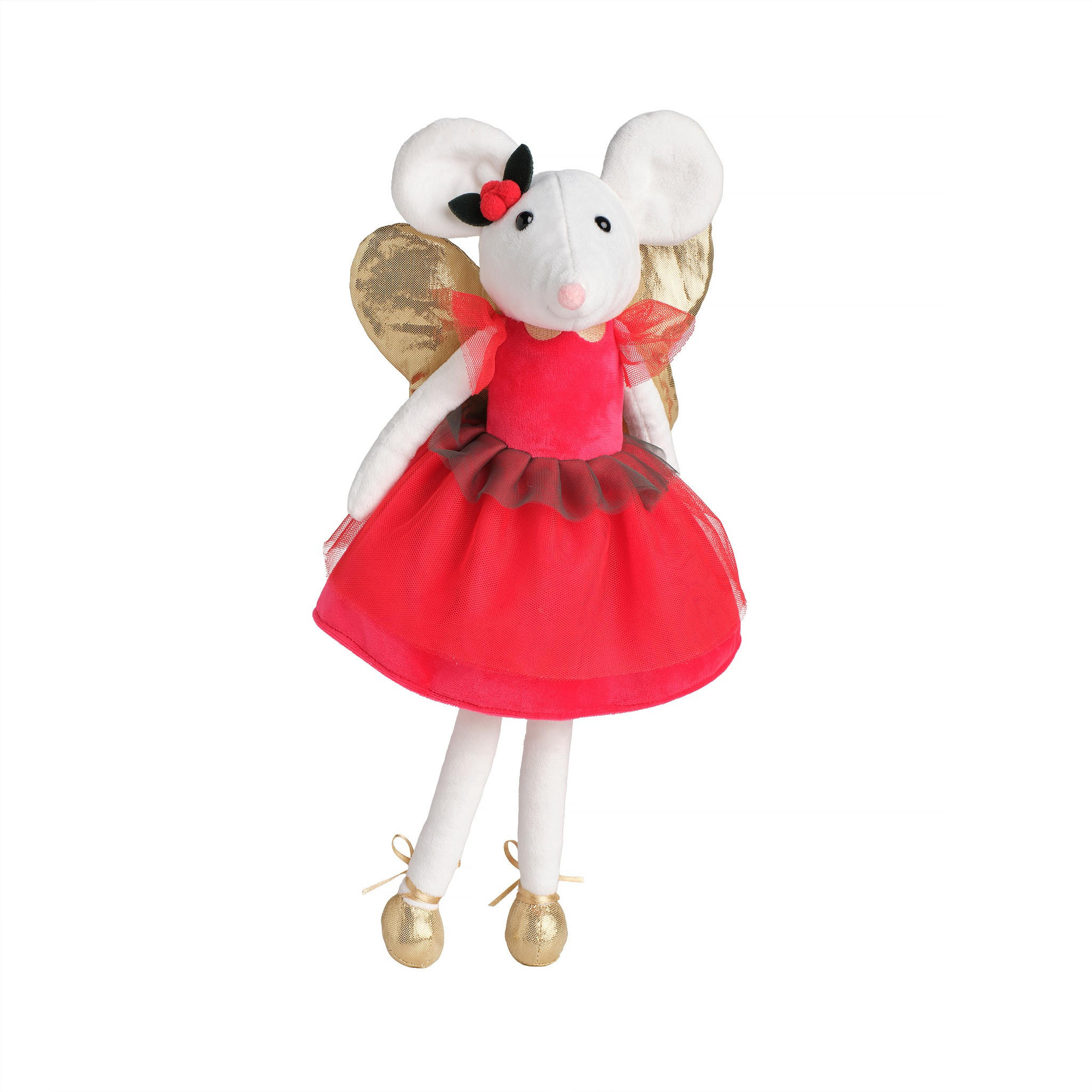 KUSCHELTIER Weihnachten Mysia, 40x13x6cm - Dunkelrot, Textil (6/40/13cm) - home&you