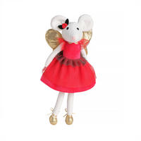 KUSCHELTIER Weihnachten Mysia, 40x13x6cm - Dunkelrot, Textil (6/40/13cm) - home&you