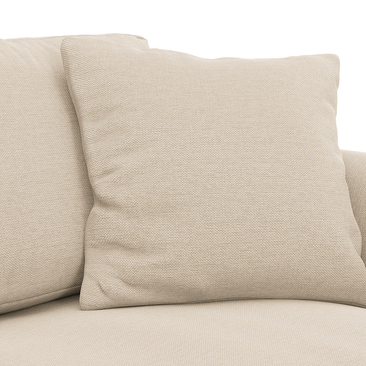 2,5-SITZER SOFA - Beige/Schwarz, Kunststoff/Textil (189/79/106cm) - home24