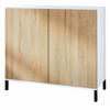 KOMMODE Skadu Eiche Natur - Eichefarben, Holzwerkstoff (92.5/83.5/35cm) - Vladon