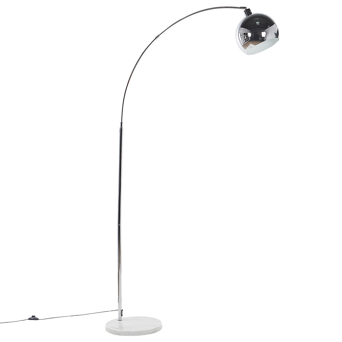STEHLAMPE Paroo 96/35/210 cm - Silberfarben, Metall (96/35/210cm) - Beliani