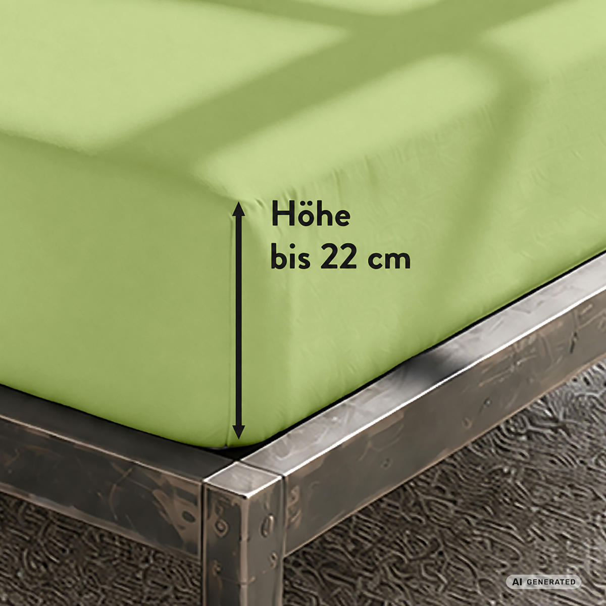 SPANNBETTTUCH Basic Jersey pistaziengrün, 120x200 cm - Hellgrün, Textil (120/200cm) - Castell