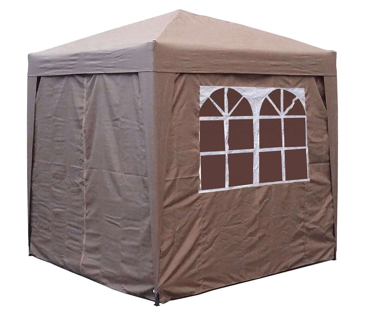 FALTPAVILLON 2x2m Graubeige - Beige, Metall (200/245/200cm) - QUICK STAR