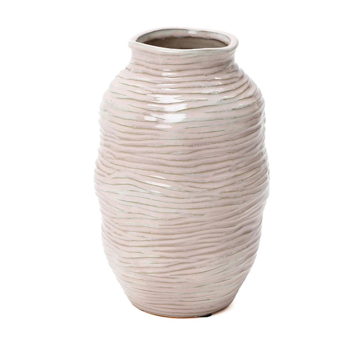 VASE Ø 16 x H 24.5 cm - Roségold, Keramik (24.5cm) - Hometopia