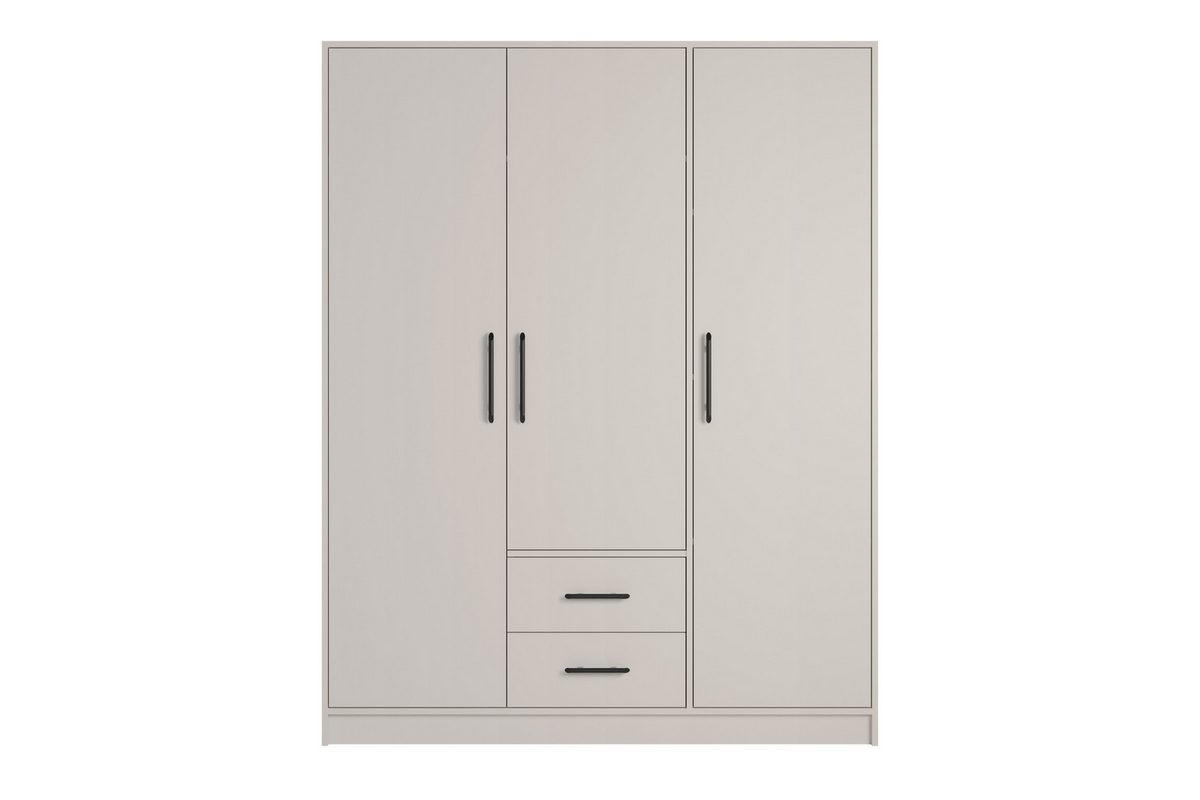 KLEIDERSCHRANK SAM SR2 3-türig 150 / 190 / 56 cm Kaschmir - Kaschmir, Holzwerkstoff (150/190/56cm) - Deine Möbel 24