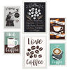 POSTER Set Mit 6 Kaffee Größe A3 & A4 Weißer Rahmen - Weiß, Papier (29.7/1cm) - Nacnic