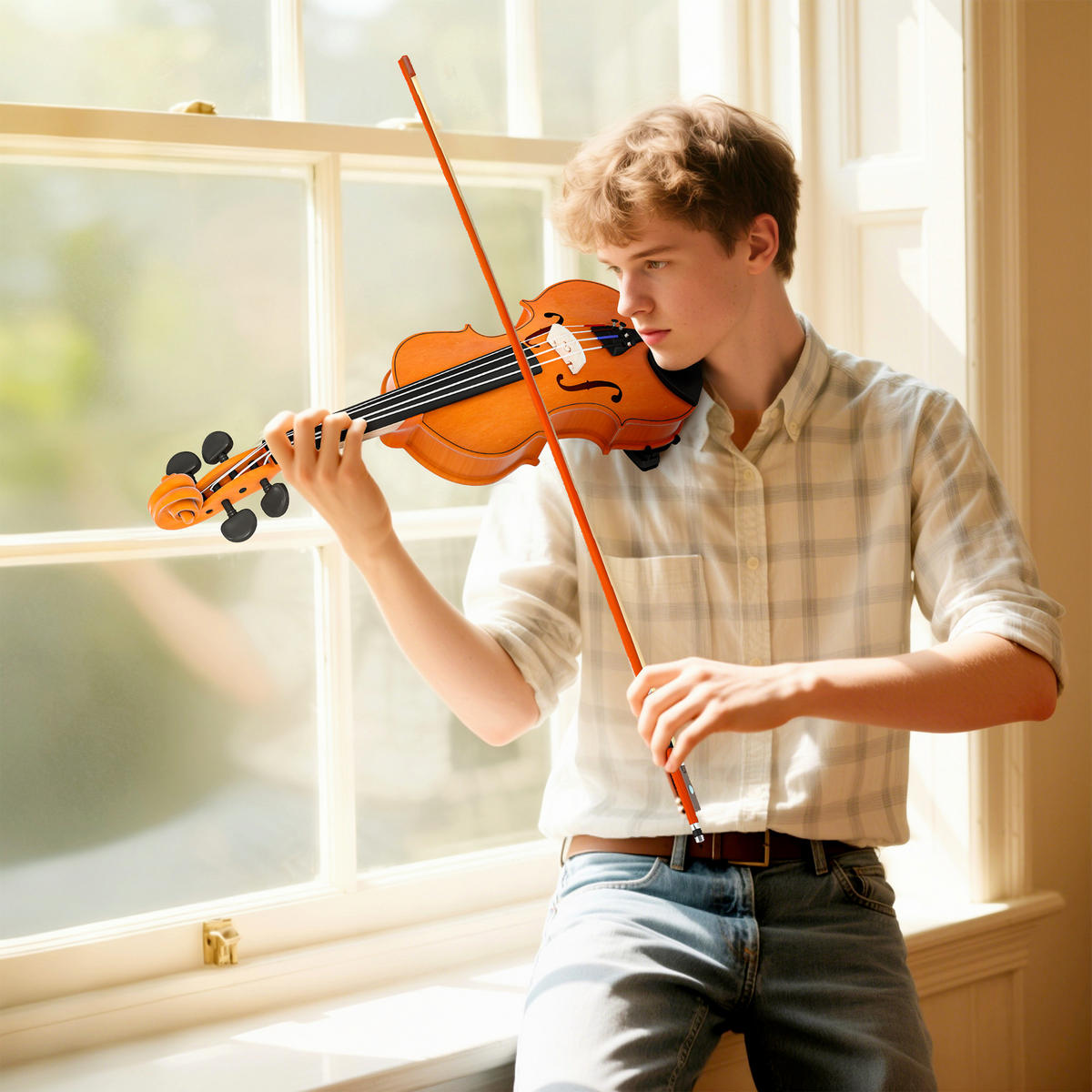 VIOLINE DE-18664 4/4 Größe, Komplettset für Anfänger Braun - Braun, Holzwerkstoff (21/7/60cm) - ComfortXL