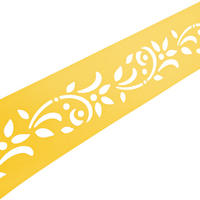 SICHTSCHUTZSTREIFEN PREMIUM Dekor Floral1 Sichtschutz Gelb 2,55m - Gelb, Kunststoff (255/19cm) - ZAUN|ZU