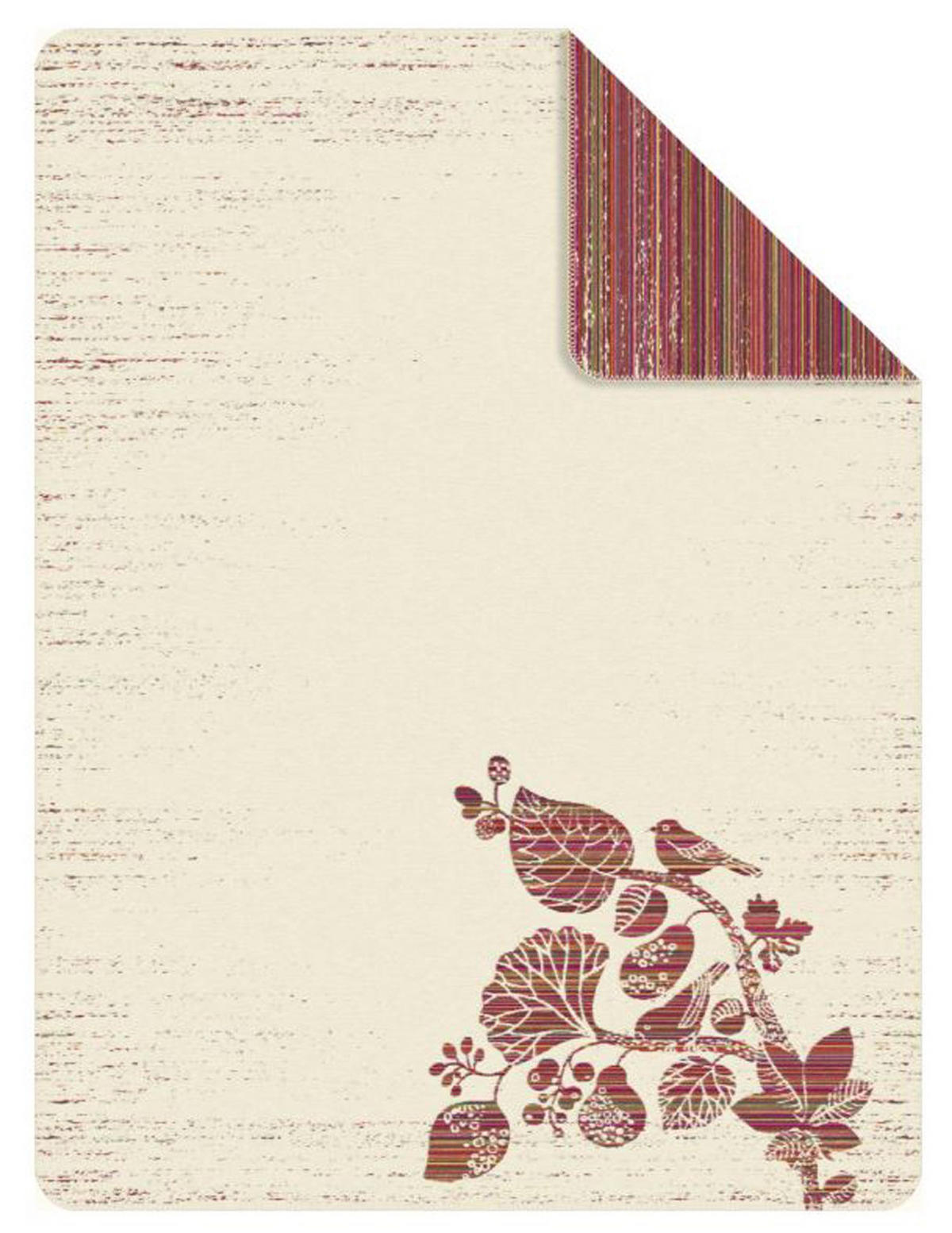 WENDE-WOHNDECKE Zauberwald Baumwoll-Mischgewebe 150/200 cm - Multicolor, Textil (150/200cm) - beties Heimtextil